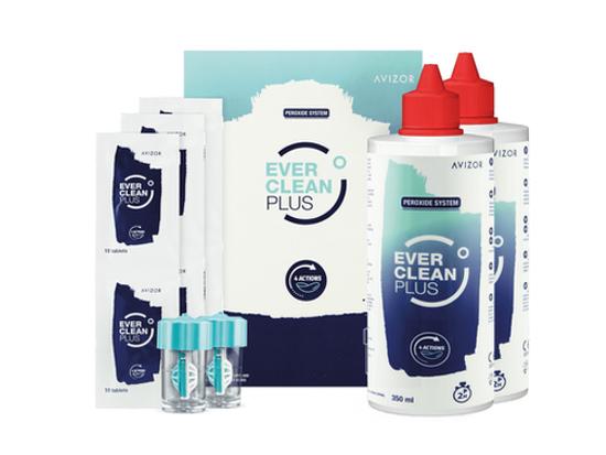 Avizor Ever Clean PLUS  2 x 350ml + 90 Tabletten incl. 2 Behälter